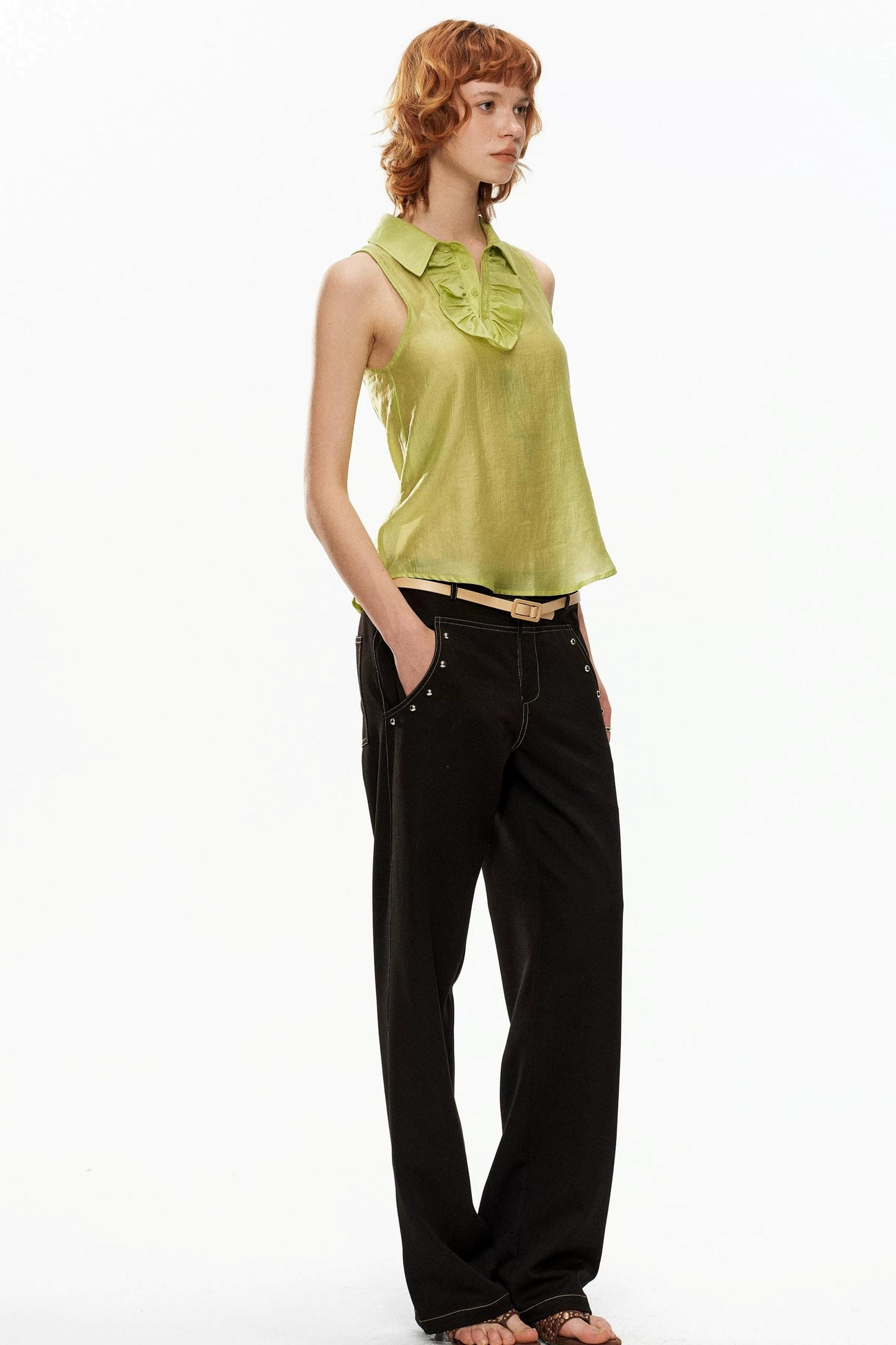 Fruit Green Lace Vest