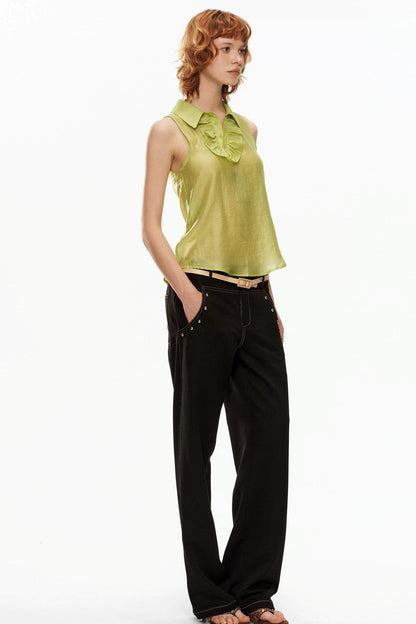 Fruit Green Lace Vest