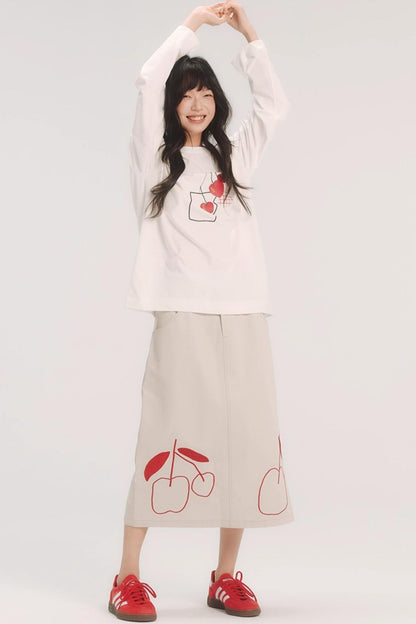 Cherry Print Graphic T-Shirt
