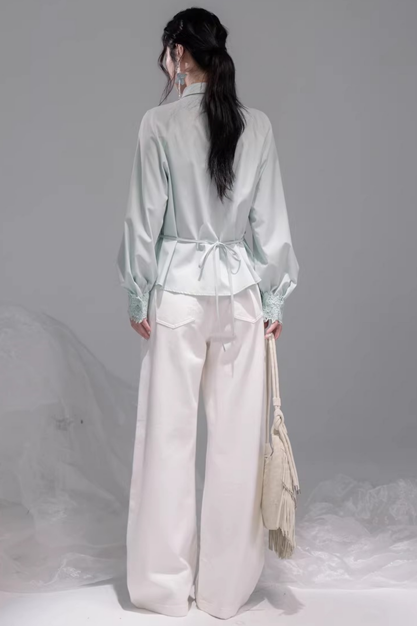 Stone White Lyocell Jeans Set