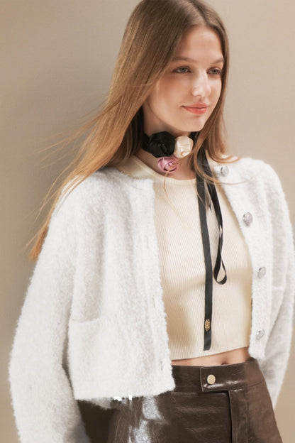 Frost Button Knit Cardigan