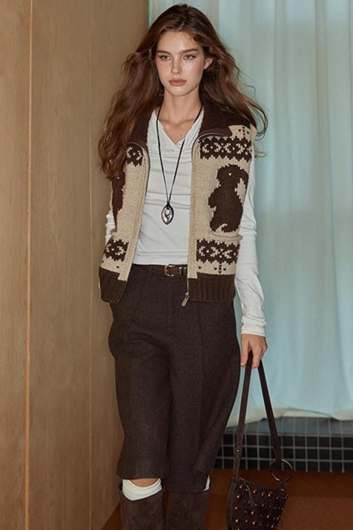 Sea Wool Tweed Pants