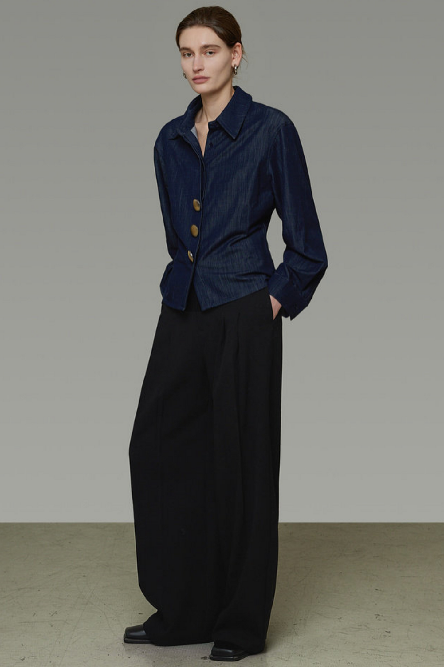 Vintage Denim Button Blouse