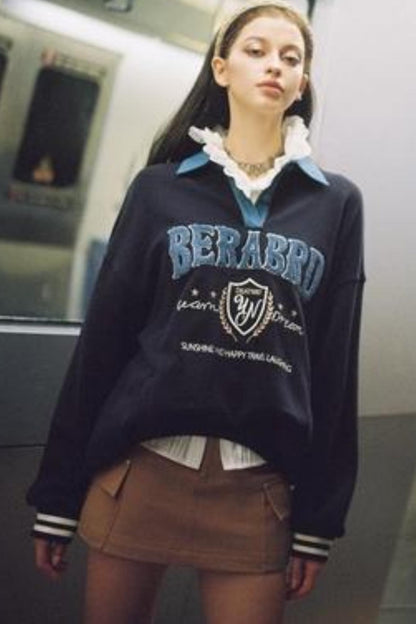 Khaki Letter Mini Skirt