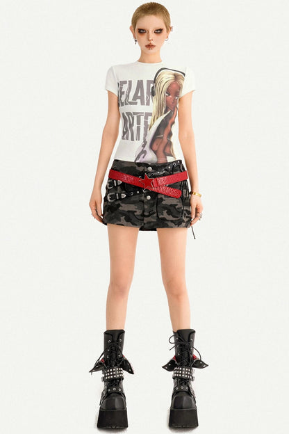 Retro Cartoon Print Top
