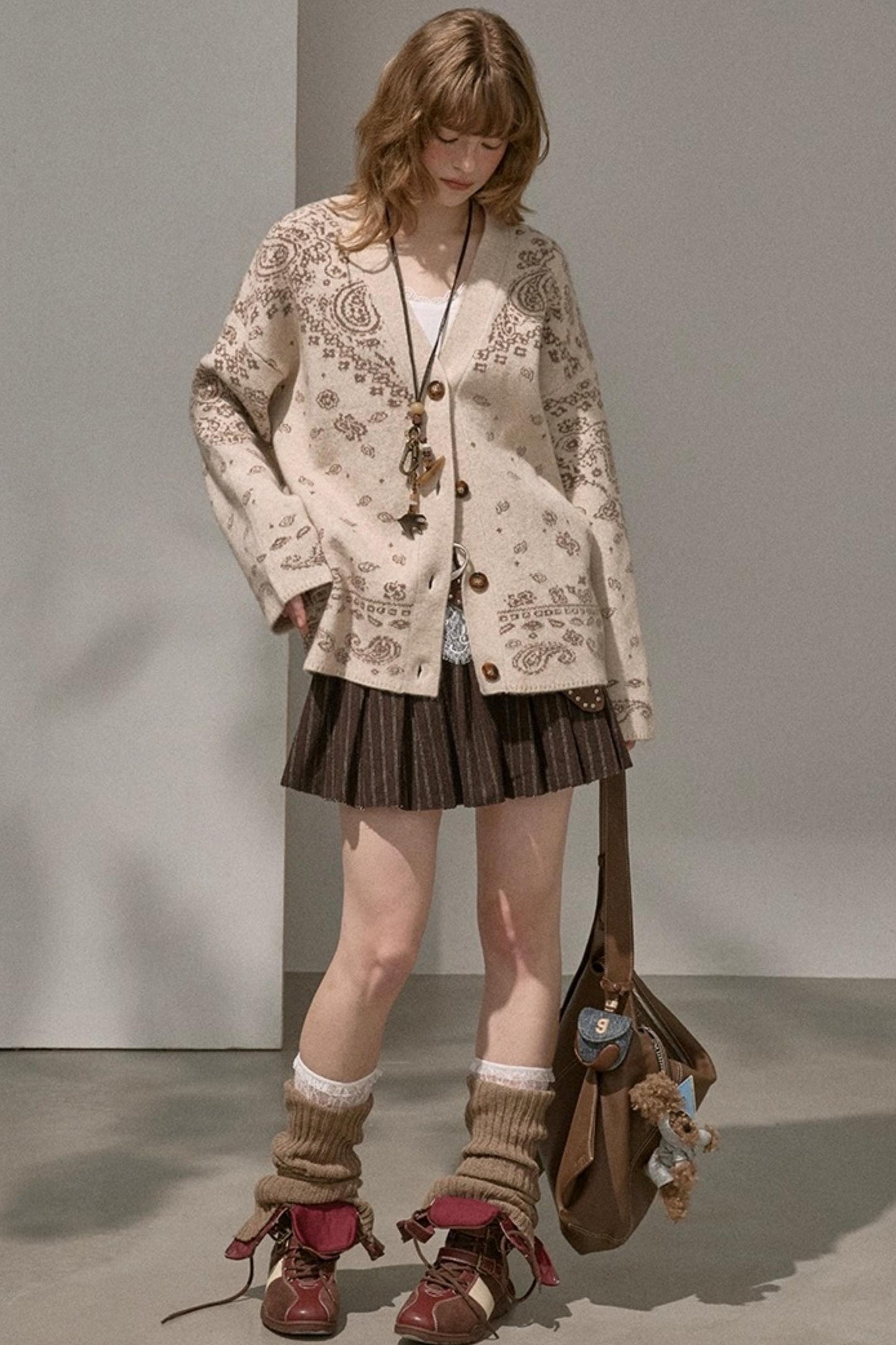 Premium V-Neck Knit Cardigan