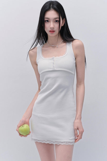 Elegant Two-Tone Knit Dress