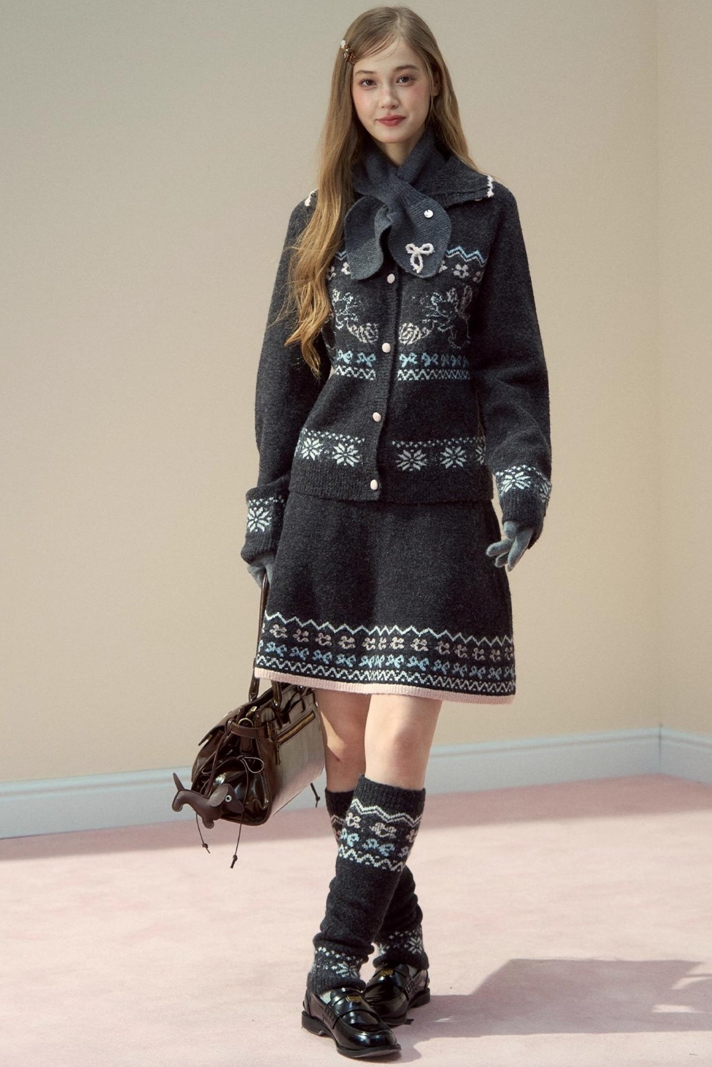 Sunset Wool Bow Scarf