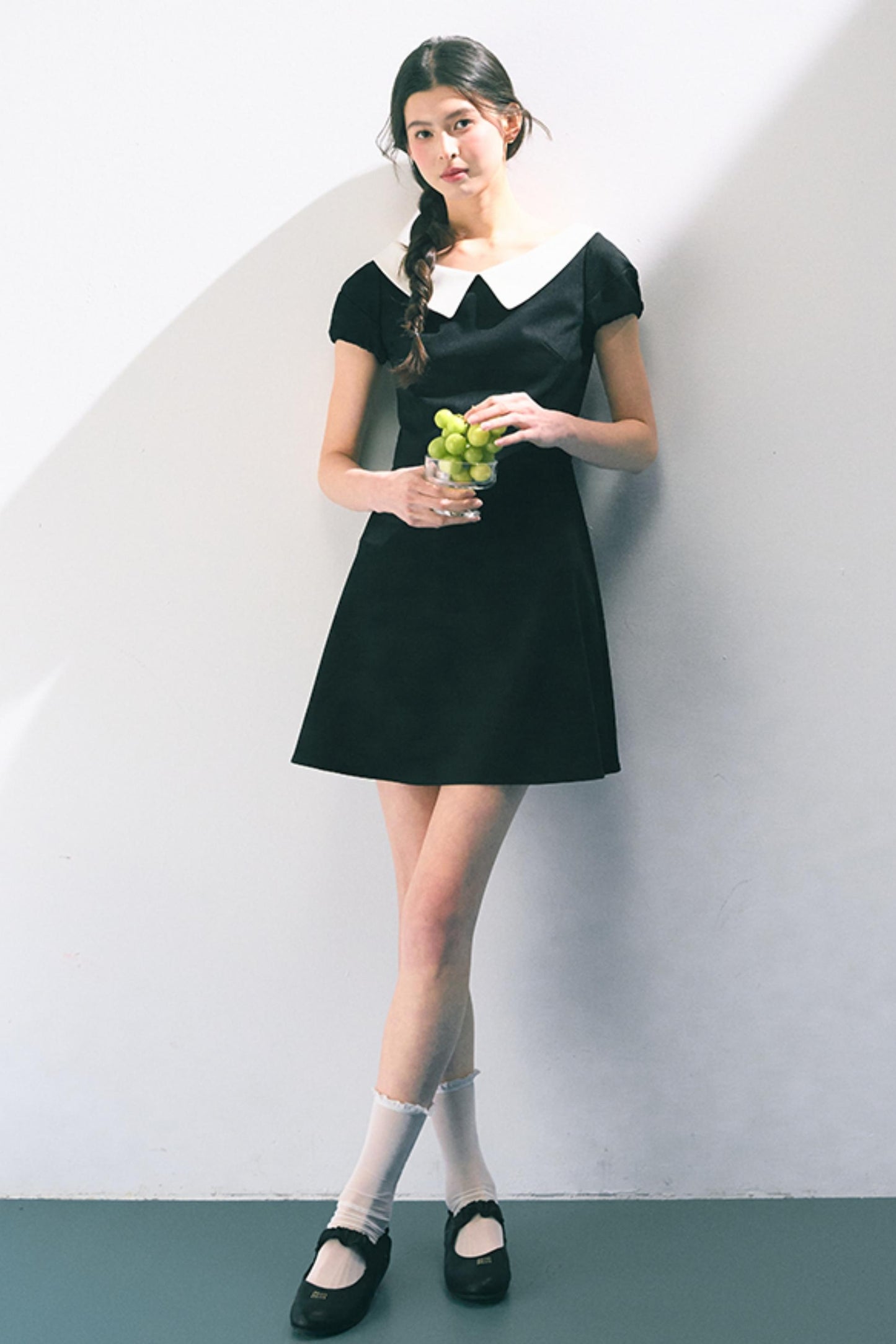Vintage Doll Collar Midi Dress