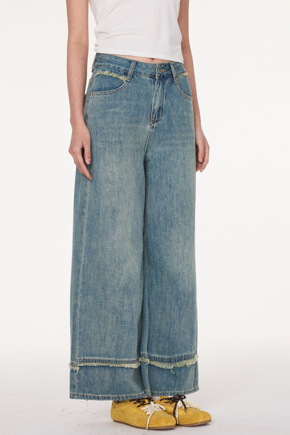 Retro Wash Casual Denim Pants