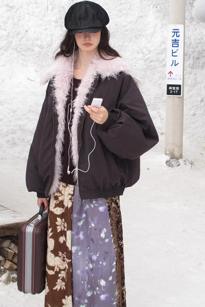 Retro Jacquard Taro Purple Skirt