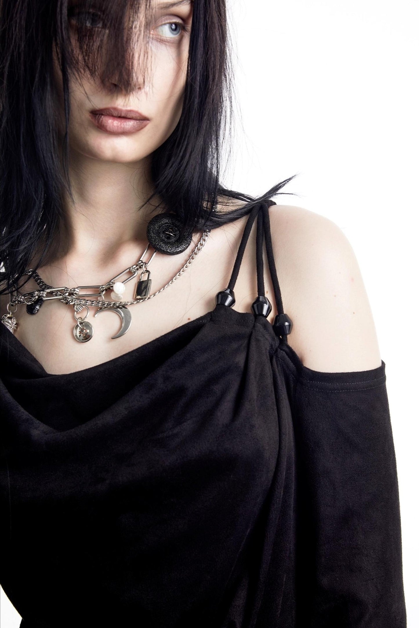 Pearl Beaded Off-Shoulder Top