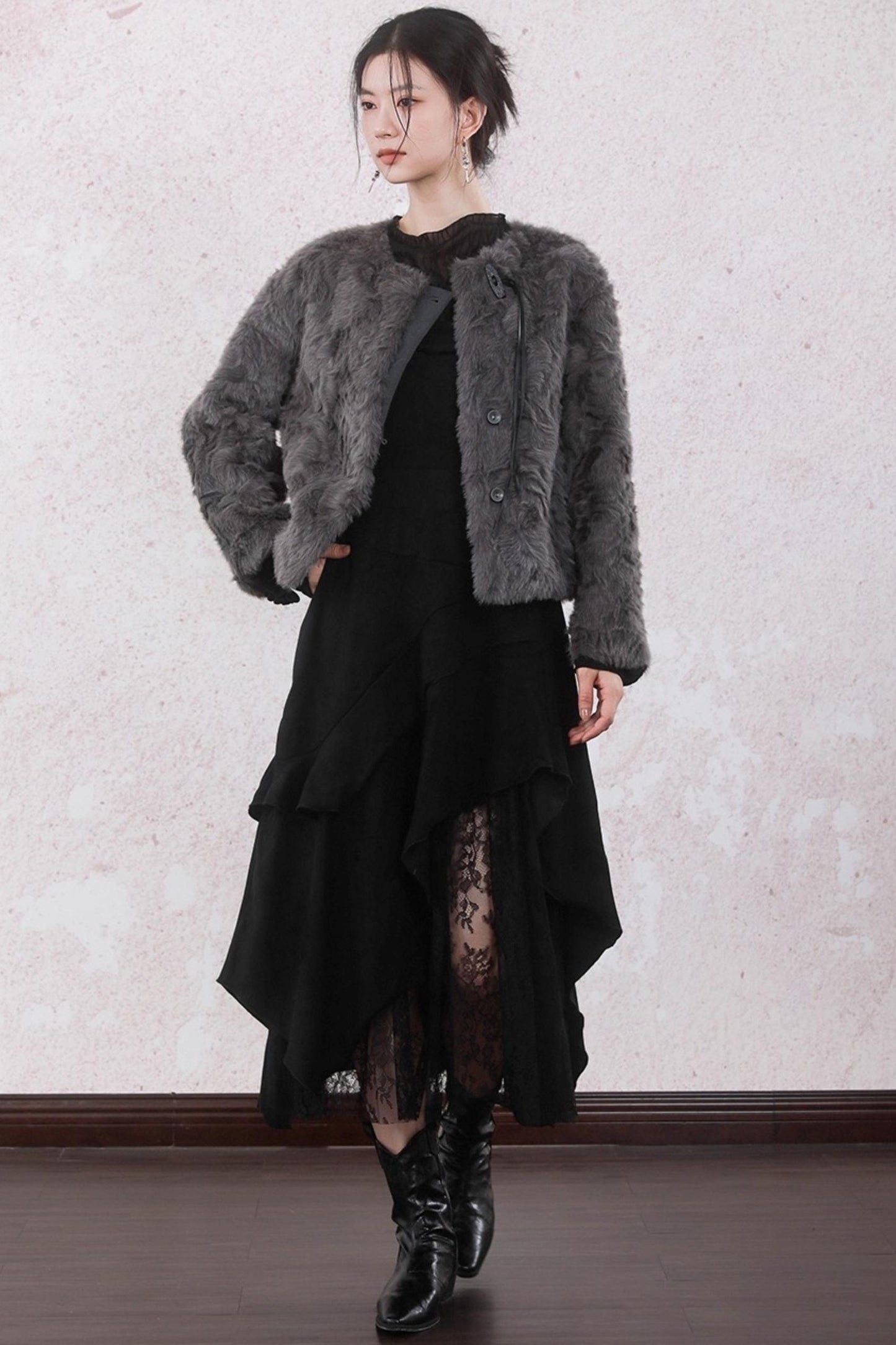 Layered Lace Spliced Sundress