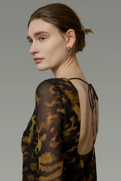 Elegant Leopard Print Dress