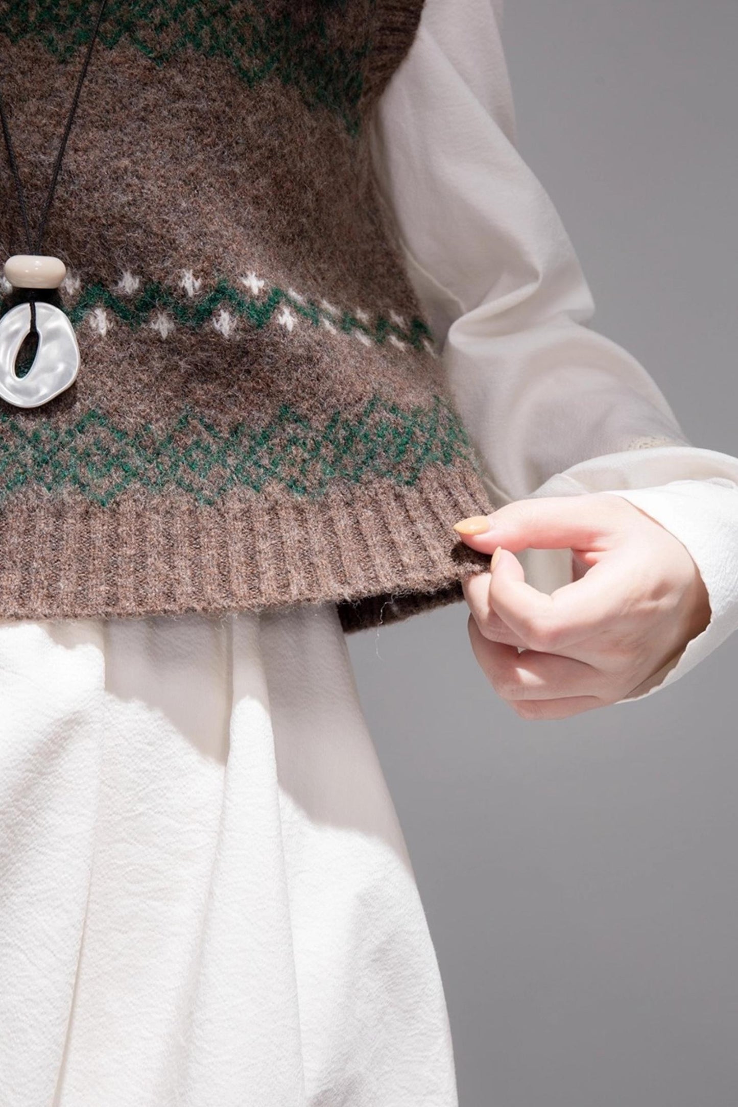 Contrasting Diamond Plaid Vest