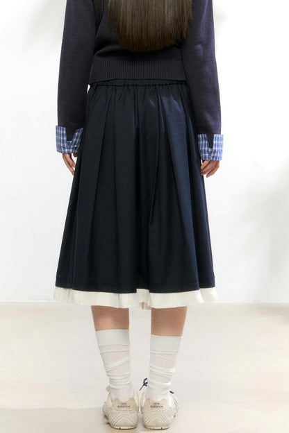 Autumn Pleated A-Line Skirt