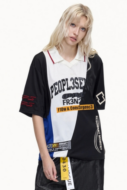 American Jersey Polo Top
