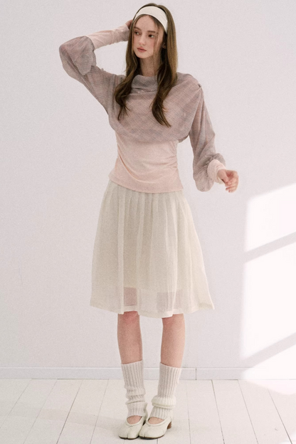 Artist-Designed Pink Plaid Top