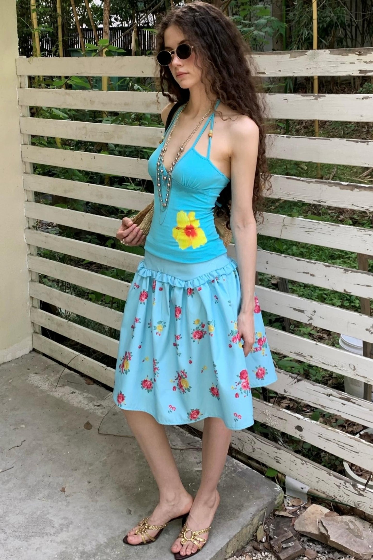 Sweet Floral Slim Camisole