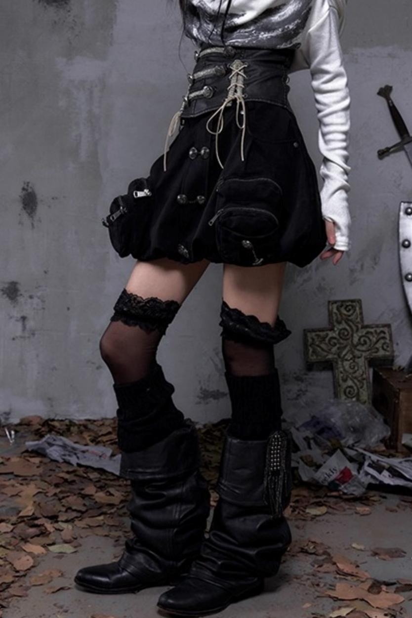 Court Street Leather Skirt