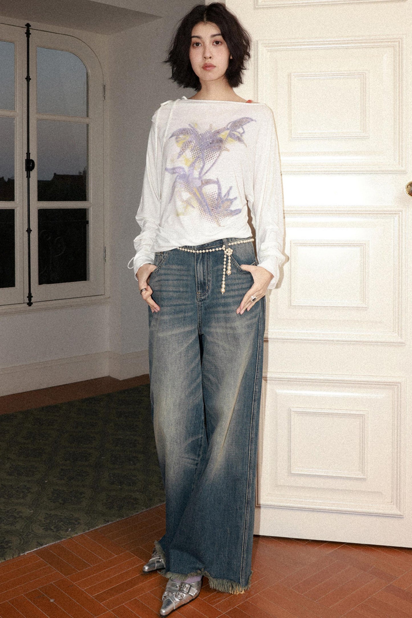 Vintage Whiskered Denim Pants