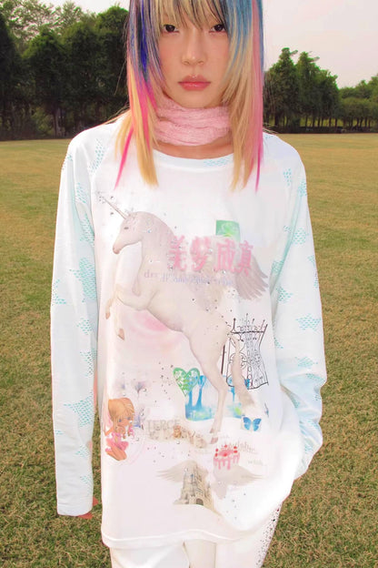 Unicorn Dreams Raglan-Top