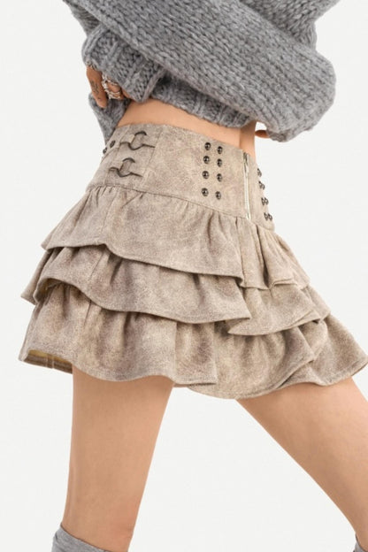 Retro Studded Cake Skirt