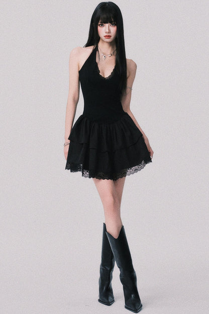 Summer Lace Black Dress