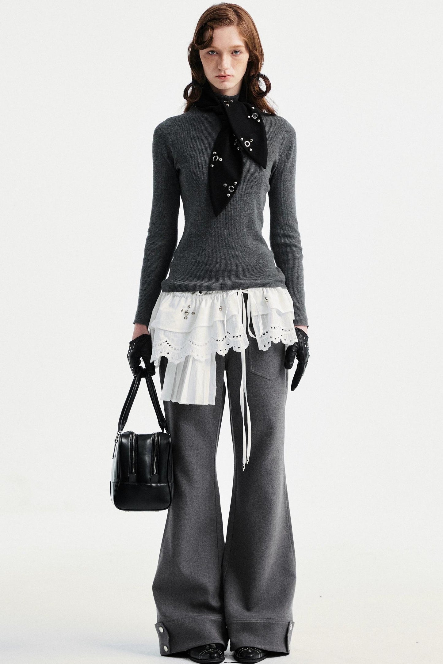 Black Rabbit Ear Scarf