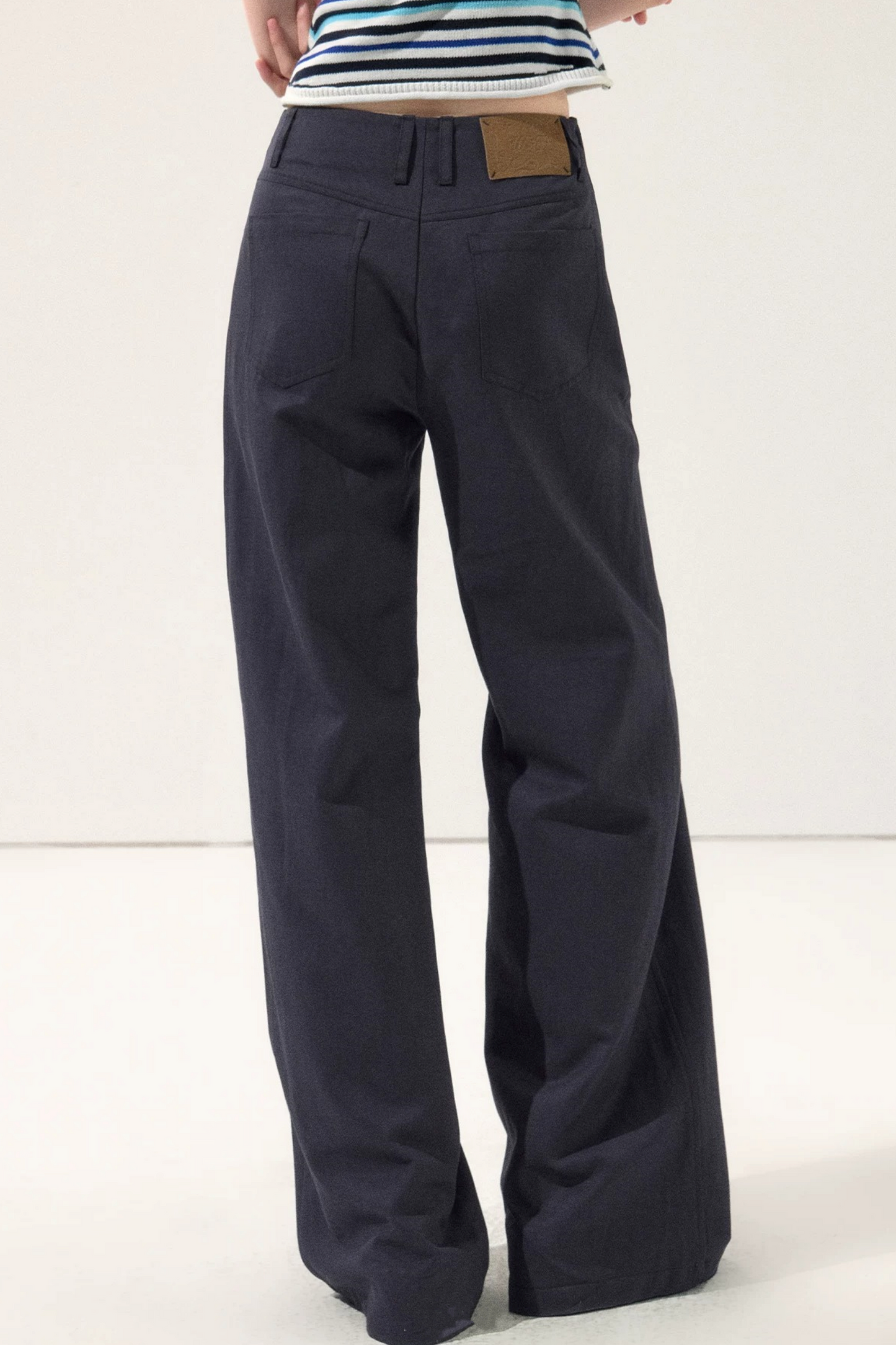 Vintage Draped Wide-Leg Pants