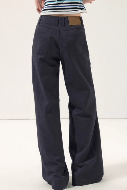 Vintage Draped Wide-Leg Pants