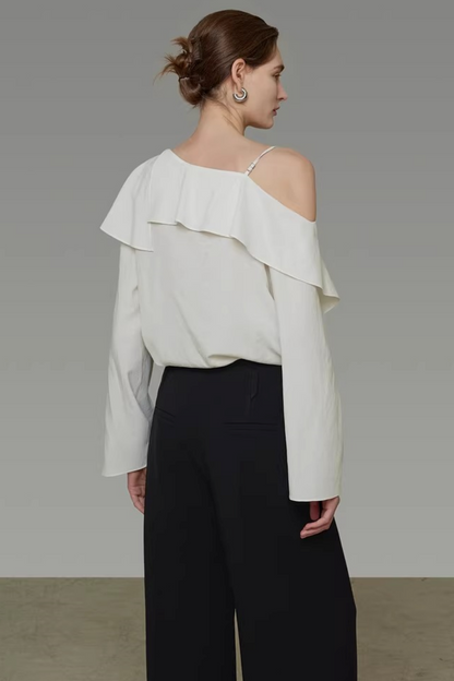 Asymmetrical Marble Bead Blouse