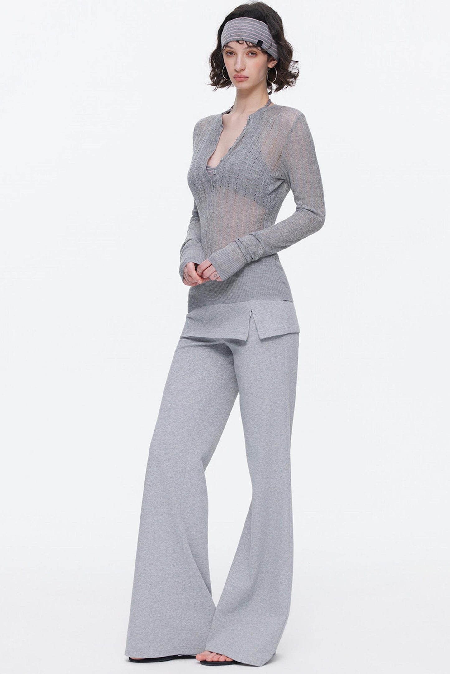 Skin-Friendly Knit Skirt Pants