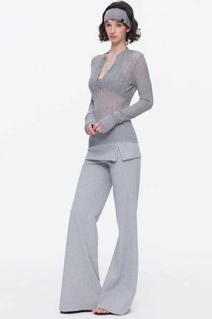 Skin-Friendly Knit Skirt Pants