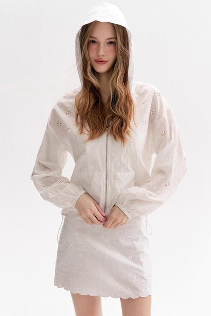 Cotton Lace Cropped Coat