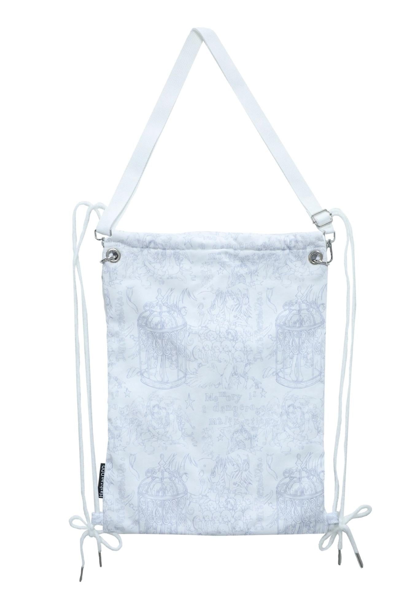 Dreamcore Double Shoulder Sweatshirt Drawstring Bag