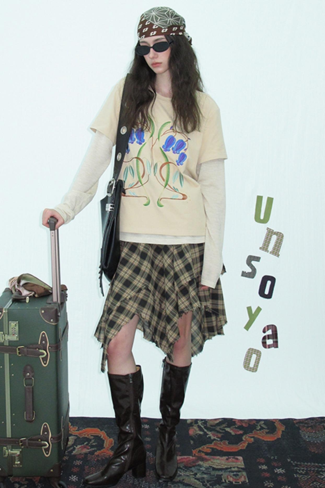 Brushed Knit Long Sleeve T-shirt