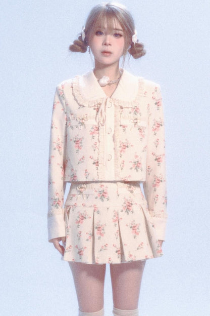 Floral Lace Doll Collar Jacket