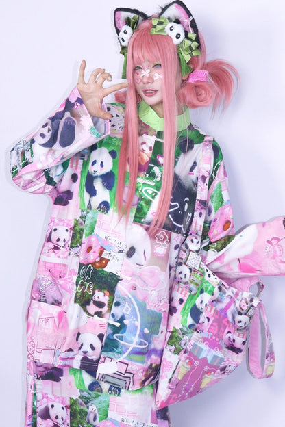 Panda Collage Printed Tang Top