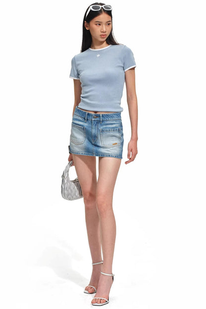 Reit-Sand-gewaschenes T-Shirt