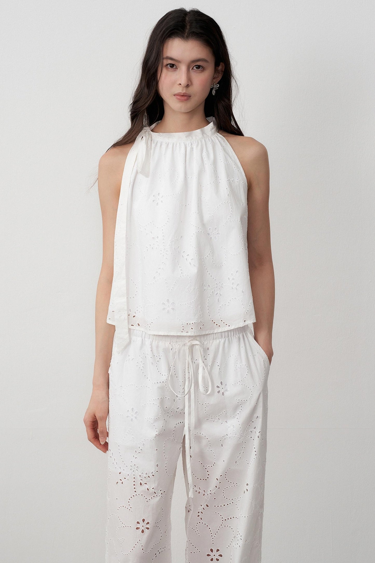Resort Cut-Out Jacquard Camisole
