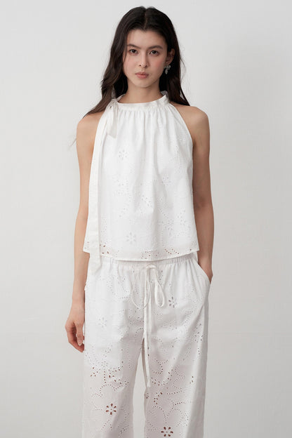 Resort Cut-Out Jacquard Camisole