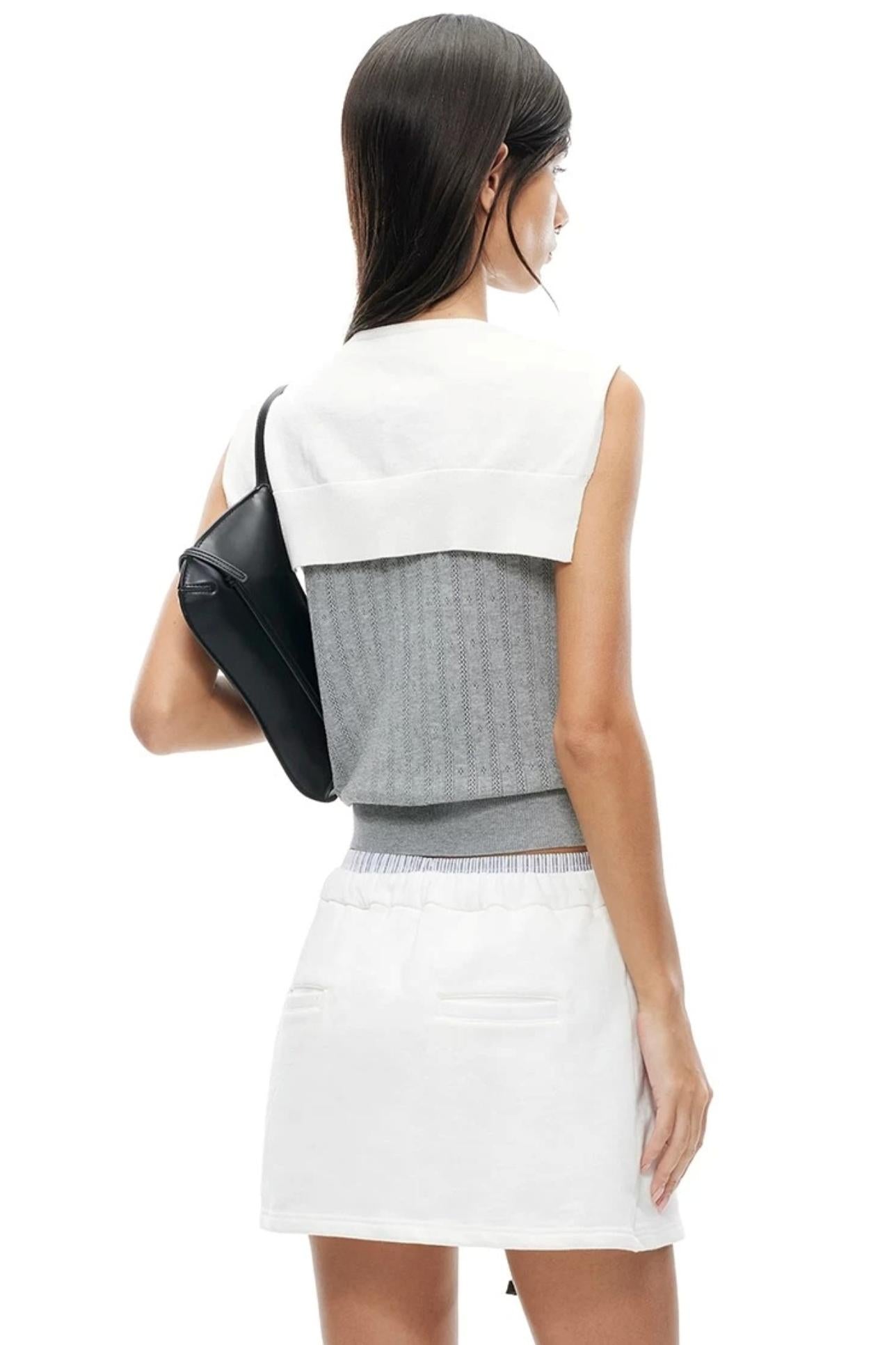 Tencel Linen Color-Blocked Vest