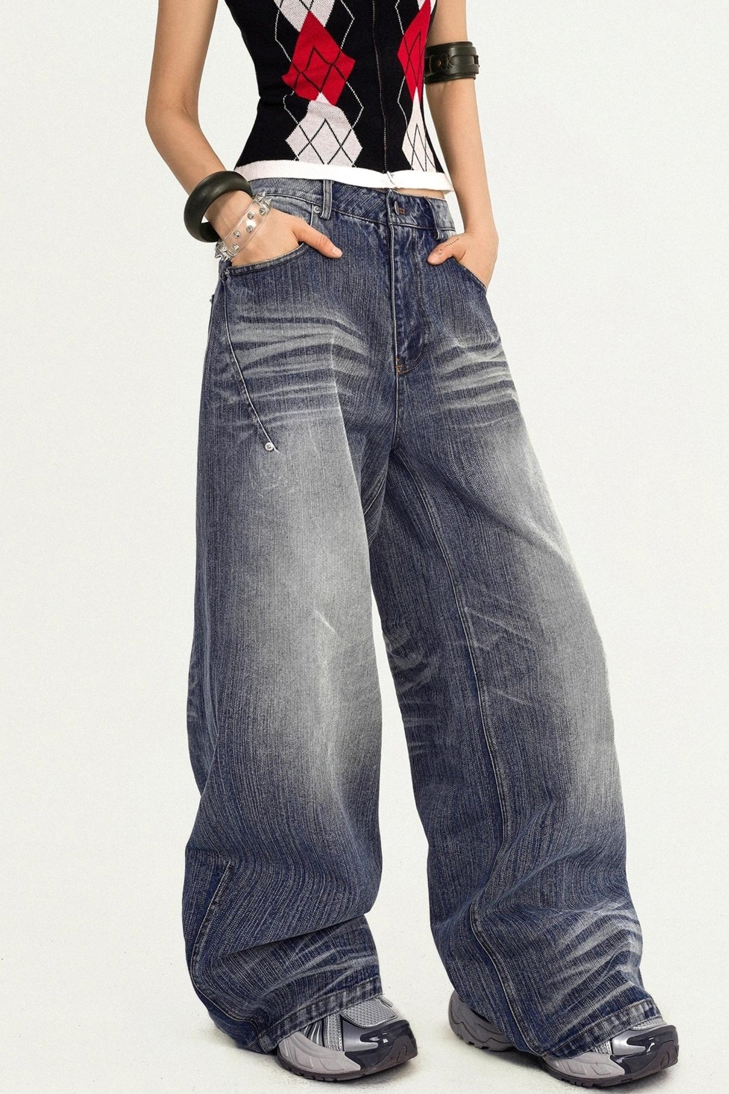 American Vintage Denim Wide-leg Pants