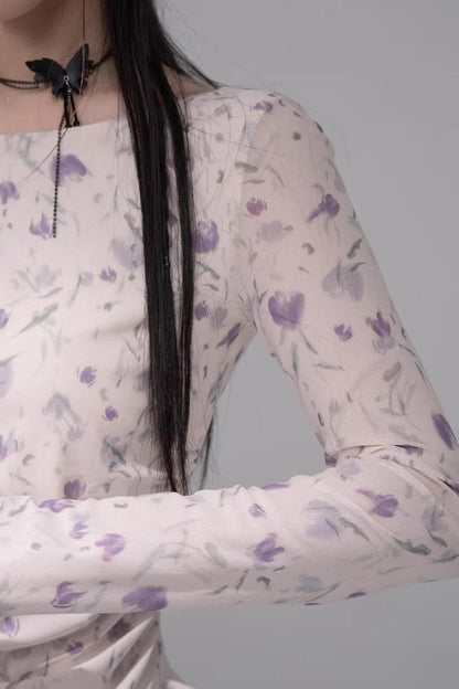 Fluttering Spring Mesh Blouse