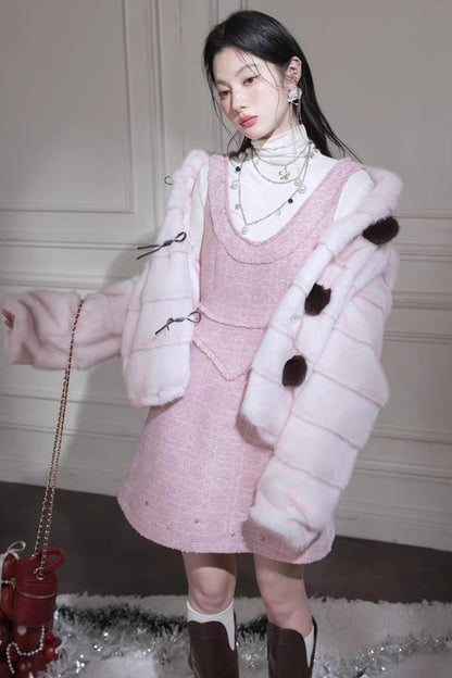 Glitter Tweed Tank Dress