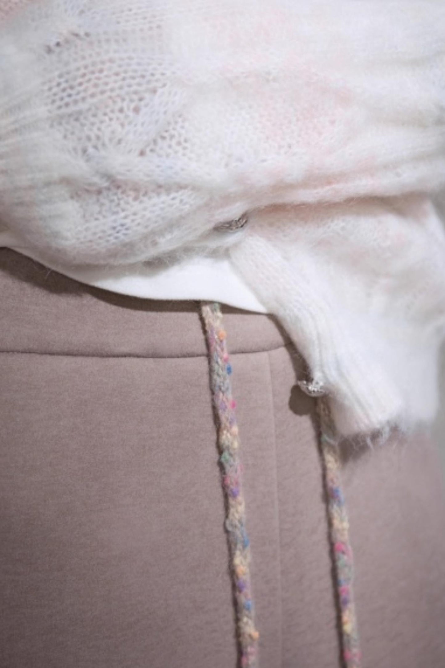 Wool Silk Flared Pants