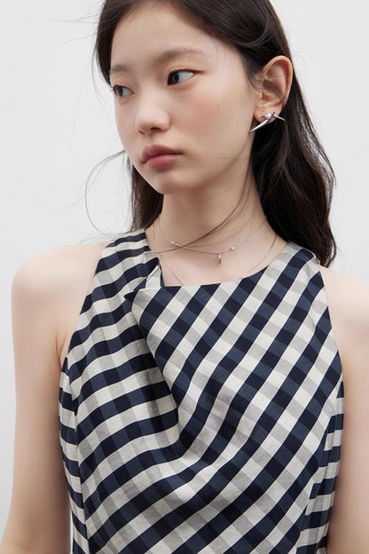 Vintage Check Acetate Dress