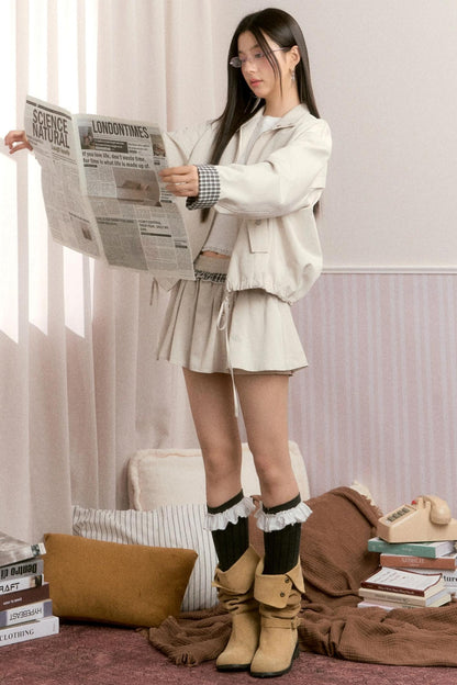 Minimalist Jacket Culotte Skirt Set-Up