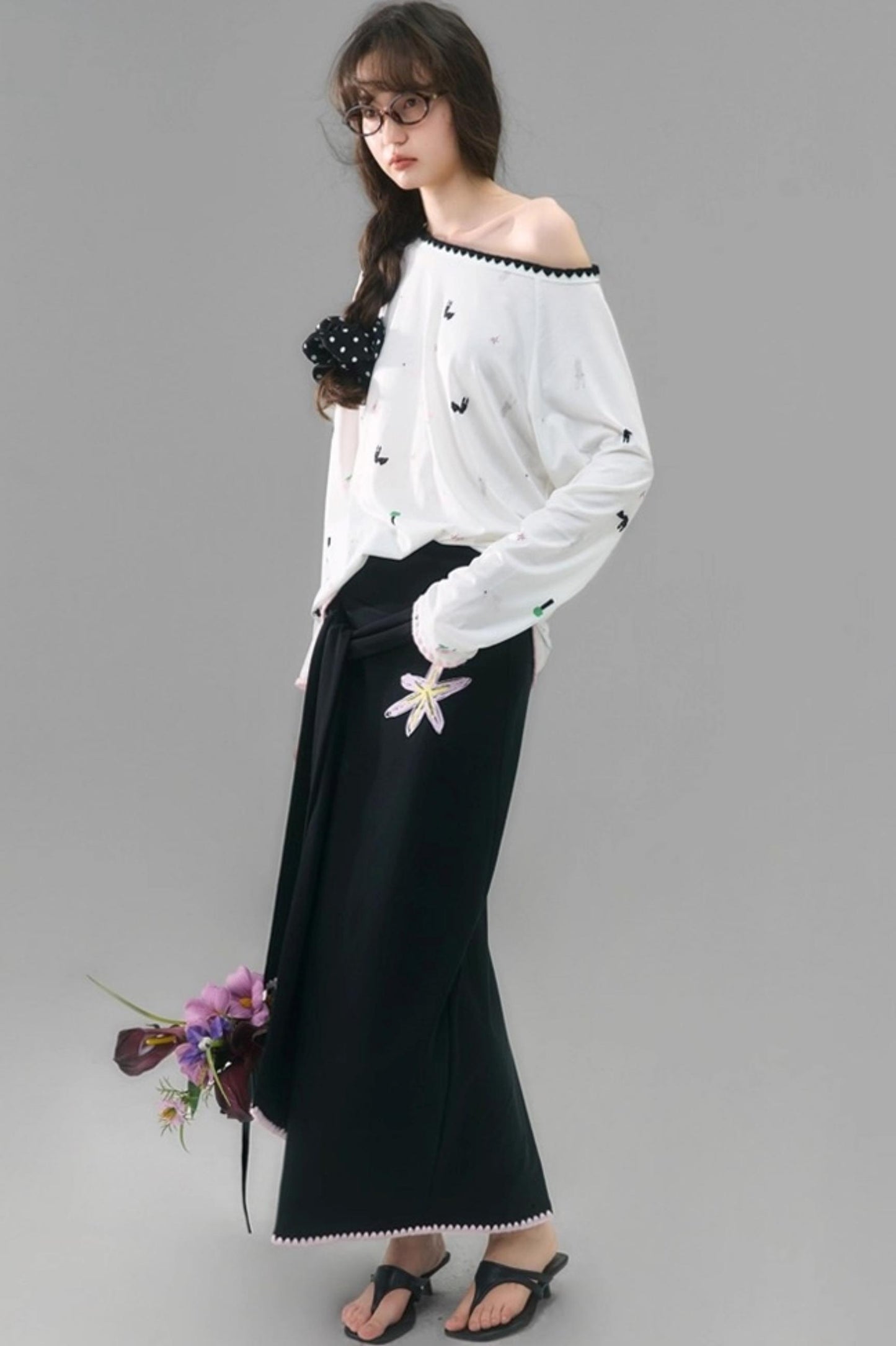 Star Flower Tencel Skirt